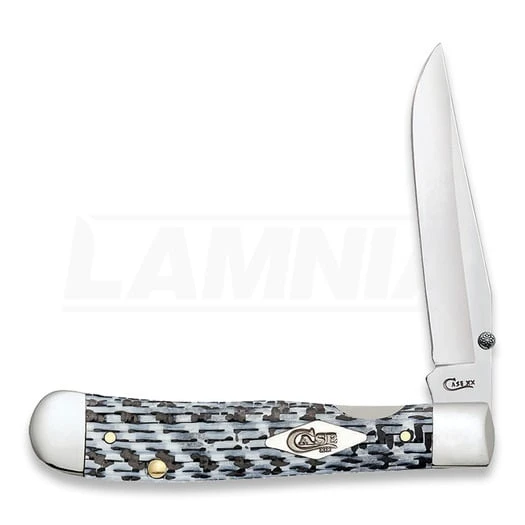 Case Cutlery Kickstart Trapper White/Blk CF Folding Knife 38921