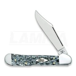 Case Cutlery Mini Copperlock Blck/White CF Pocket Knife 38926