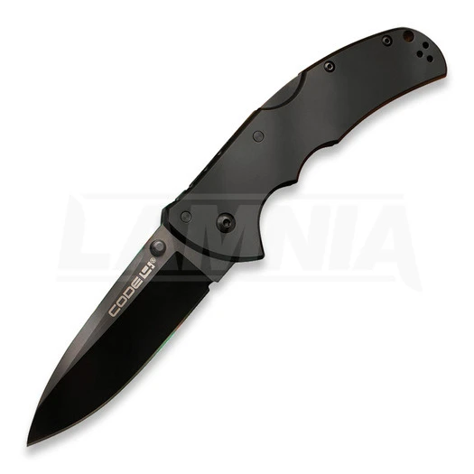 Cold Steel Code 4 Spear Point CPM S35VN Folding Knife, Black/black 58PASB