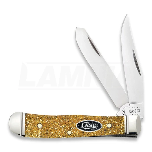 Case Cutlery SparXX Gold Stardust Kirinite Smooth Tiny Trapper Pocket Knife 50981