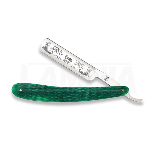 Hen & Rooster Folding Razor Green Bone