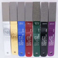 Eze-Lap LPAK7 Diamond Flat Hone & Stone Sharpener Set Of 7 LPAK5 Plus LD1 Diamond 600/250 & LD2 120 /400